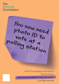 Electoral Commission poster on Voter ID